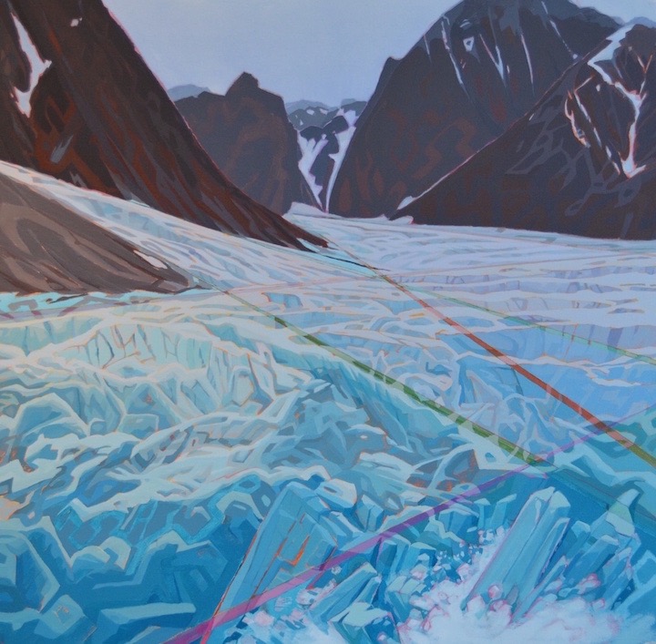 Convergence, Svalbard, acrylic on canvas, 42